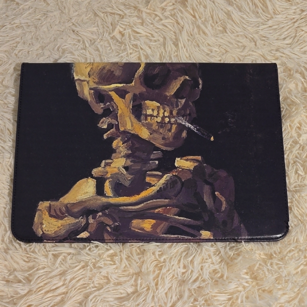 Skeleton Art Tablet Sleeve - Black and Cream